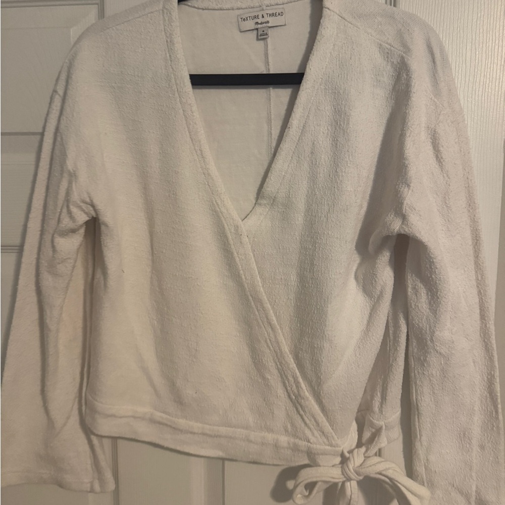 Madewell White Wrap Shirt